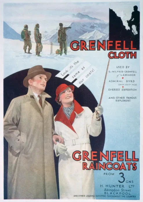 Framed Print : Advert for Grenfell cloth and raincoats, 1937 Framed Print : Advert for Grenfell cloth and raincoats, 1937