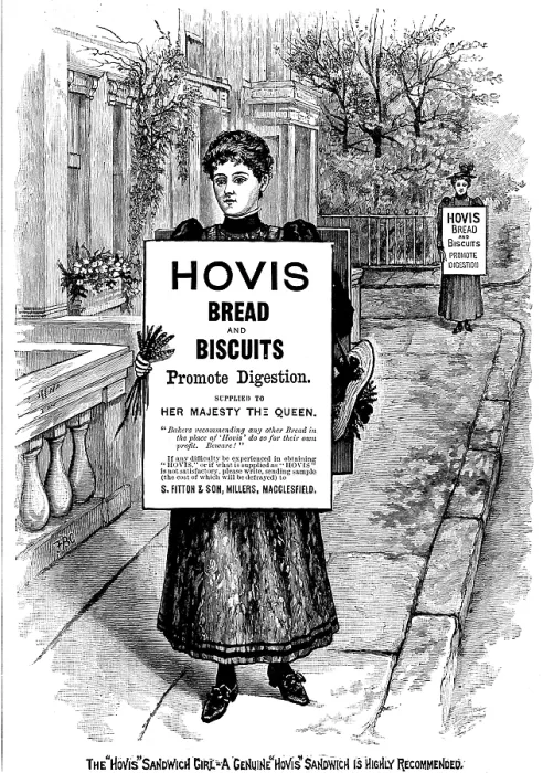 Framed Print : Advertisement for Hovis Bread and Biscuits, 1895. Creator: Unknown Framed Print : Advertisement for Hovis Bread and Biscuits, 1895. Creator: Unknown