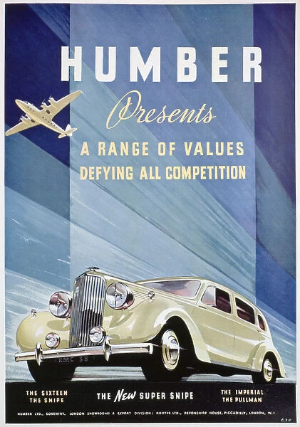 Advert for Humber motor cars, 1938
