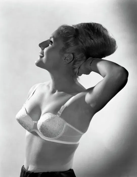 Framed Print : Advertising image for Truline bras, 1963. Artist: Michael Walters Framed Print : Advertising image for Truline bras, 1963. Artist: Michael Walters