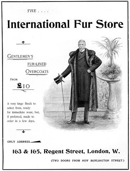 Advertisement for the International Fur Store, 1901
