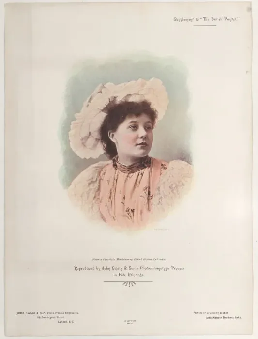 Framed Print : Advertisement for John Swain & Son, Photo Process Engravers in The British Printe... 19th century. Creator: Anon Framed Print : Advertisement for John Swain & Son, Photo Process Engravers in The British Printe... 19th century. Creator: Anon