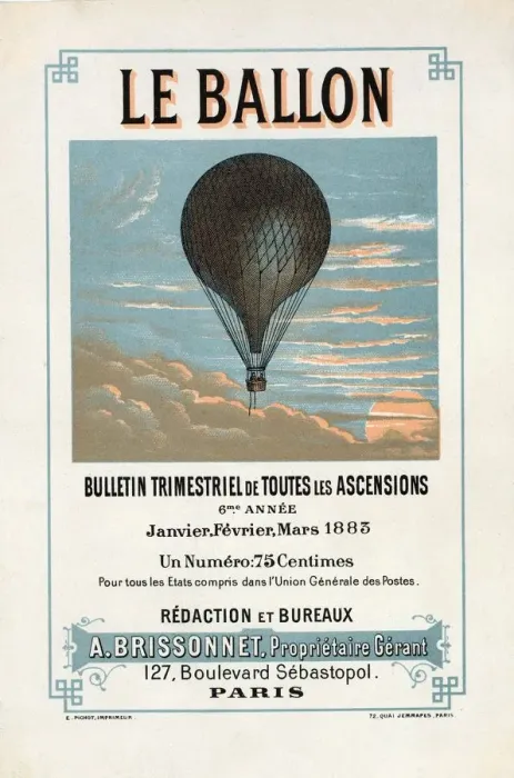Framed Print : Advertisement for Le Ballon, Janvier, Fevrier, Mars, 1883, pub. 1883 Framed Print : Advertisement for Le Ballon, Janvier, Fevrier, Mars, 1883, pub. 1883