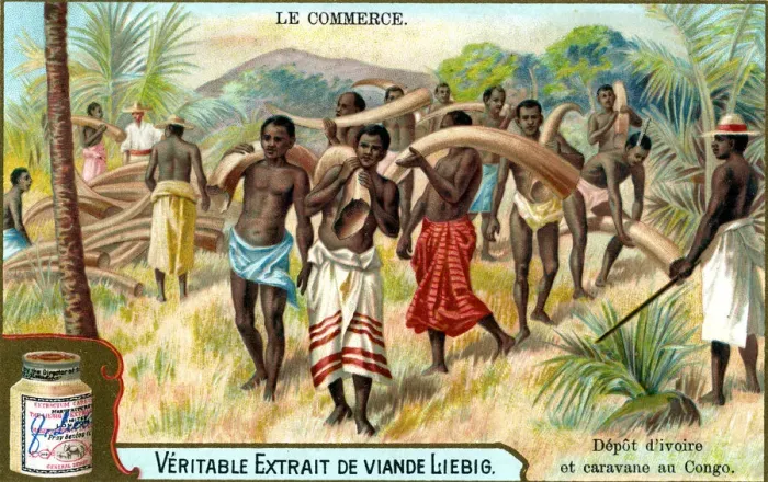Framed Print : Advertisement for Liebig meat extract, French, c 1900 Framed Print : Advertisement for Liebig meat extract, French, c 1900