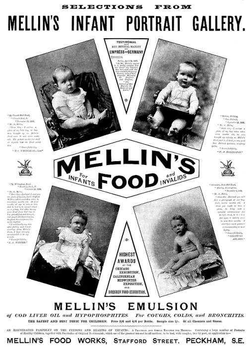 Framed Print : Advertisement for Mellin's Food for Infants and Invalids, 1895. Creator: Unknown. Advertisement for Mellin's Food for Infants and Invalids, 1895. Creator: Unknown Framed Print : Advertisement for Mellin's Food for Infants and Invalids, 1895. Creator: Unknown. Advertisement for Mellin's Food for Infants and Invalids, 1895. Creator: Unknown