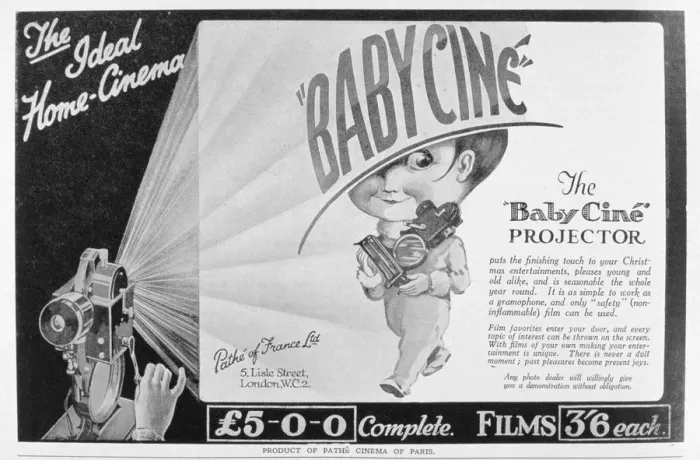 Framed Print : Advert for the Pathe Babycine film projector, 1926 Framed Print : Advert for the Pathe Babycine film projector, 1926