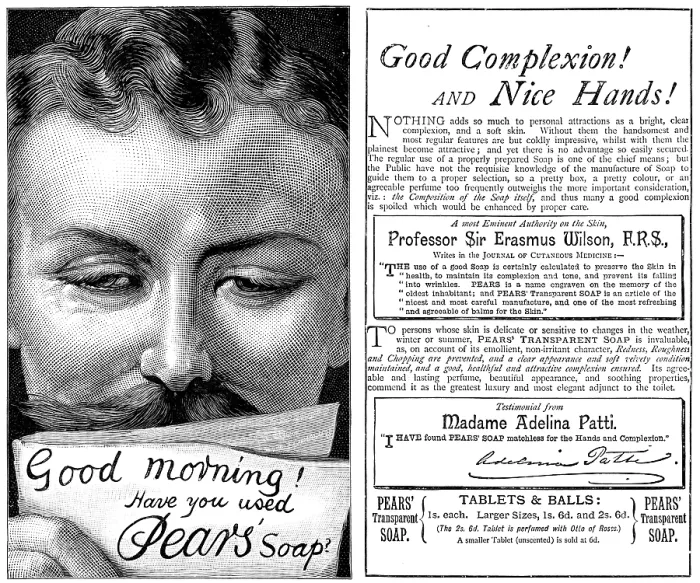 Framed Print : Advertisement for Pears Soap, 1890. Creator: Unknown Framed Print : Advertisement for Pears Soap, 1890. Creator: Unknown