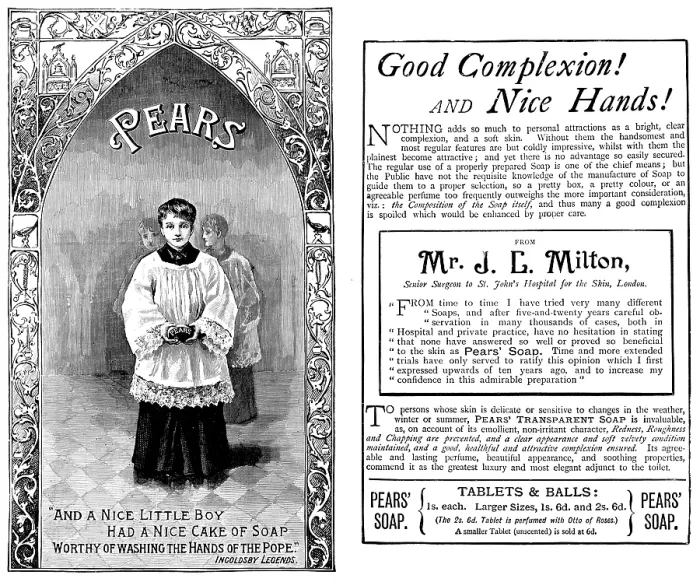 Framed Print : Advertisement for Pears Soap, 1890. Creator: Unknown Framed Print : Advertisement for Pears Soap, 1890. Creator: Unknown