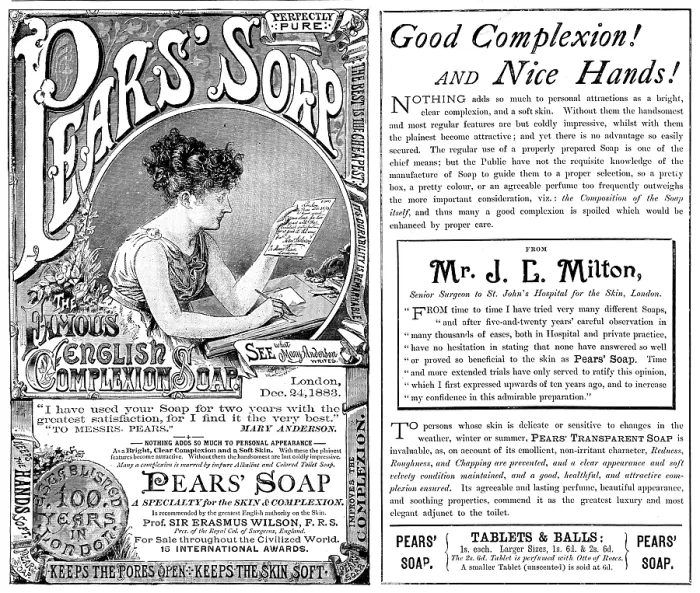 Framed Print : Advertisement for Pears Soap, 1890. Creator: Unknown Framed Print : Advertisement for Pears Soap, 1890. Creator: Unknown