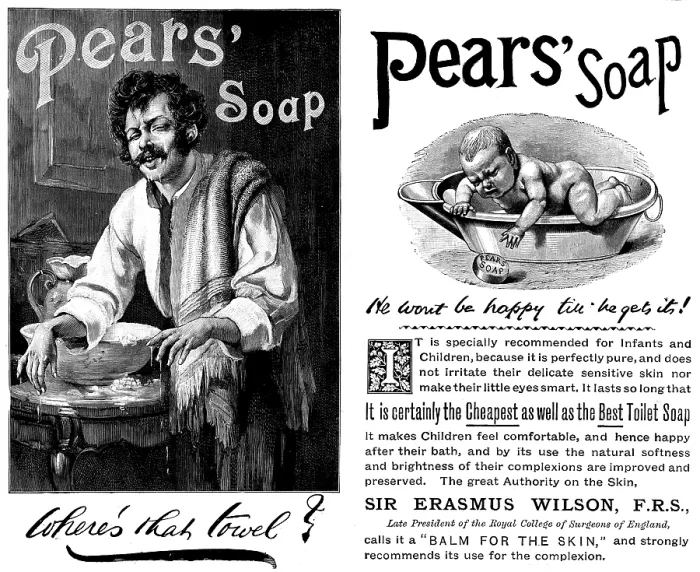 Framed Print : Advertisement for Pears Soap, 1895. Creator: Unknown. Advertisement for Pears Soap, 1895. Creator: Unknown Framed Print : Advertisement for Pears Soap, 1895. Creator: Unknown. Advertisement for Pears Soap, 1895. Creator: Unknown