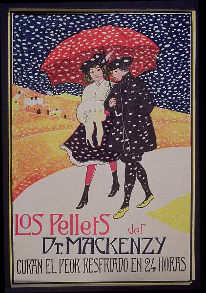 Advertising poster of the drug Pellets of Dr. Mackenzy, 1908