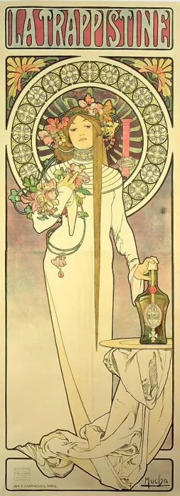 Framed Print : Advertising Poster La Trappistine, 1897. Creator: Mucha, Alfons Marie (1860-1939) Framed Print : Advertising Poster La Trappistine, 1897. Creator: Mucha, Alfons Marie (1860-1939)