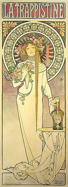 Advertising Poster La Trappistine, 1897. Creator: Mucha, Alfons Marie (1860-1939)