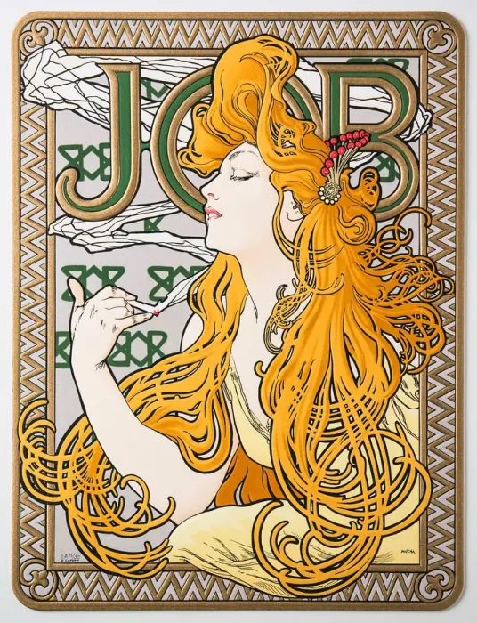 Framed Print : Advertising Poster for the tissue paper Job, 1897. Creator: Mucha, Alfons Marie Framed Print : Advertising Poster for the tissue paper Job, 1897. Creator: Mucha, Alfons Marie