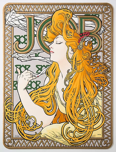 Advertising Poster for the tissue paper Job, 1897. Creator: Mucha, Alfons Marie