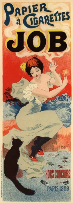 Framed Print : Advertising Poster for the tissue paper Job, c. 1900. Artist: Meunier, Henri (1873-1922) Framed Print : Advertising Poster for the tissue paper Job, c. 1900. Artist: Meunier, Henri (1873-1922)