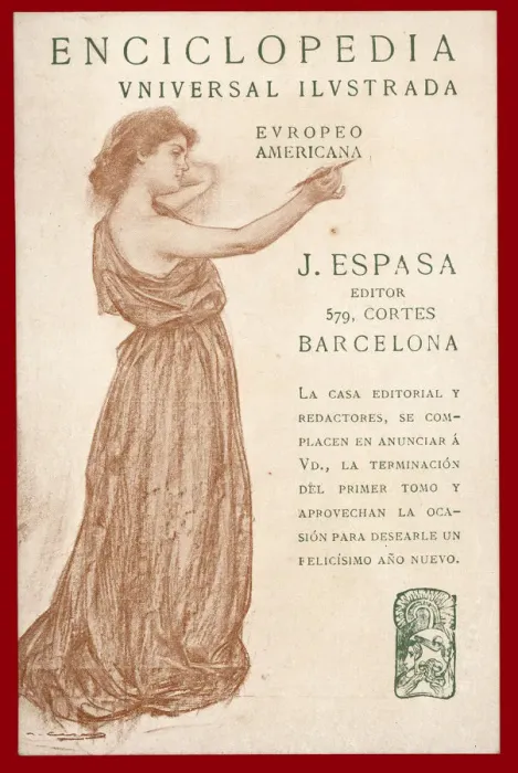 Framed Print : Advertising poster of the Universal Encyclopedia Espasa, 1902, work by Ramon Casas Framed Print : Advertising poster of the Universal Encyclopedia Espasa, 1902, work by Ramon Casas
