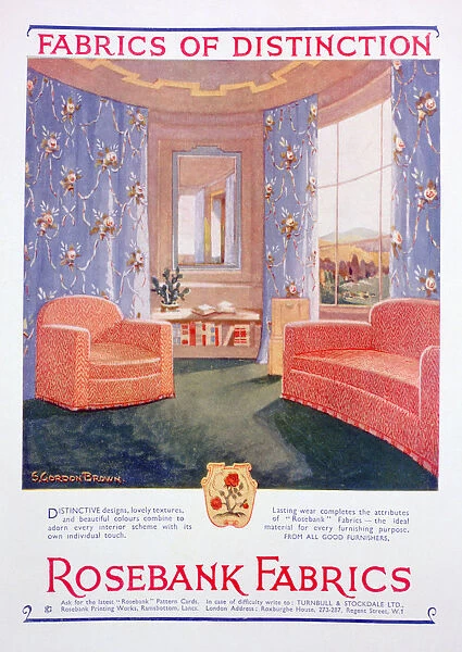 Advert for Rosebank Fabrics, 1935