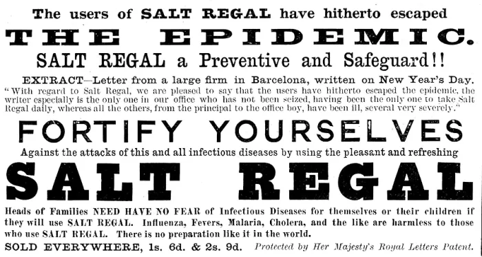 Framed Print : Advertisement for Salt Regal, 1890. Creator: Unknown