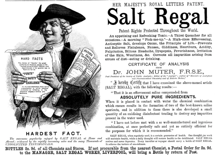 Framed Print : Advertisement for Salt Regal, 1890. Creator: Unknown Framed Print : Advertisement for Salt Regal, 1890. Creator: Unknown
