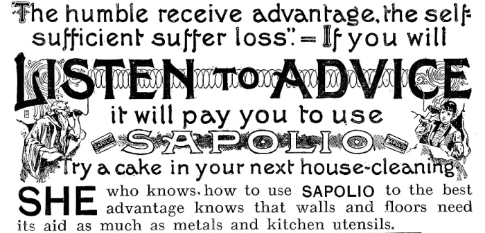 Framed Print : Advertisement for Sapolio, 1890. Creator: Unknown Framed Print : Advertisement for Sapolio, 1890. Creator: Unknown