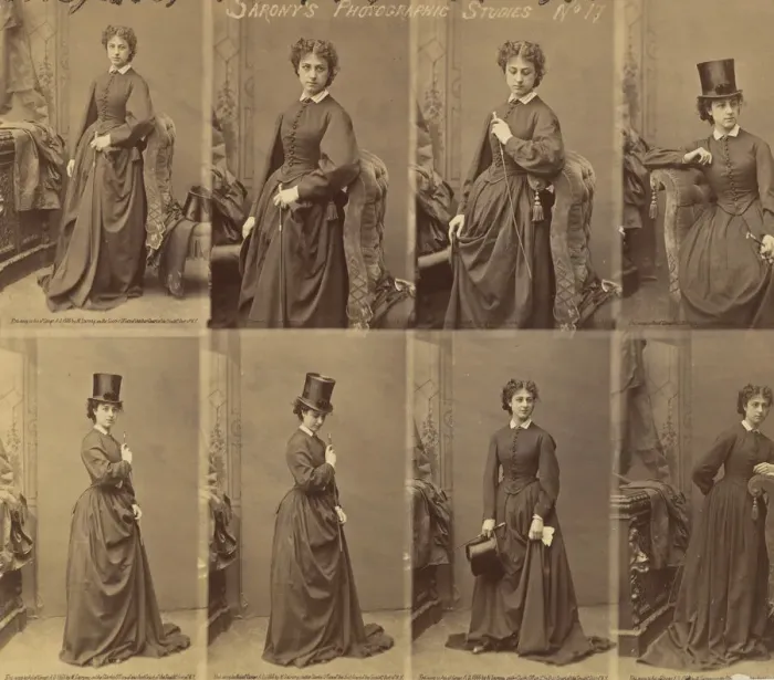 Framed Print : [Advertisement for Saronys Photographic Studies], 1880s. Creator: Napoleon Sarony