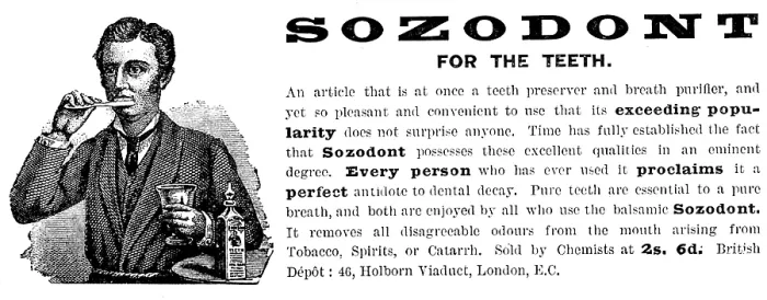Framed Print : Advertisement for Sozodont for the Teeth, 1890. Creator: Unknown Framed Print : Advertisement for Sozodont for the Teeth, 1890. Creator: Unknown