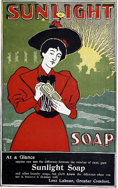 Advertisement for Sunlight household soap, c1890