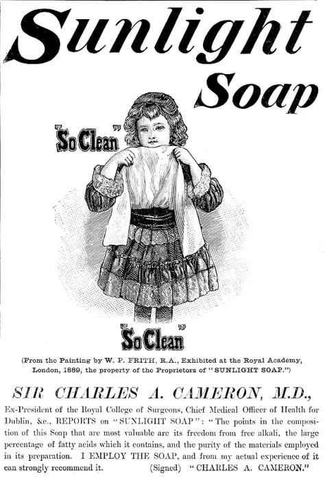 Framed Print : Advertisement for Sunlight Soap, 1890. Creator: Unknown