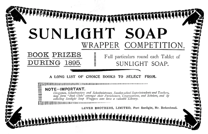Framed Print : Advertisement for Sunlight Soap, 1895. Creator: Unknown Framed Print : Advertisement for Sunlight Soap, 1895. Creator: Unknown