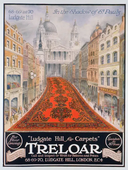 Framed Print : Advert for Treloar carpets, 1920 Framed Print : Advert for Treloar carpets, 1920