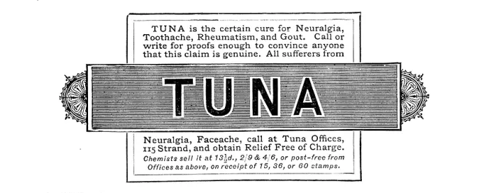 Framed Print : Advertisement for Tuna, 1890. Creator: Unknown Framed Print : Advertisement for Tuna, 1890. Creator: Unknown