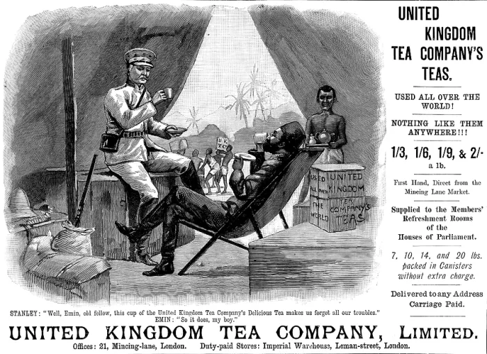 Framed Print : Advertisement for United Kingdom Tea Company, Limited, 1890. Creator: Unknown Framed Print : Advertisement for United Kingdom Tea Company, Limited, 1890. Creator: Unknown