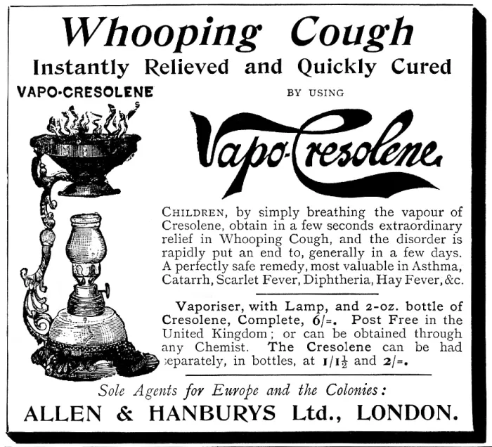 Framed Print : Advertisement for Vapo-Cresolene, 1895. Creator: Unknown Framed Print : Advertisement for Vapo-Cresolene, 1895. Creator: Unknown