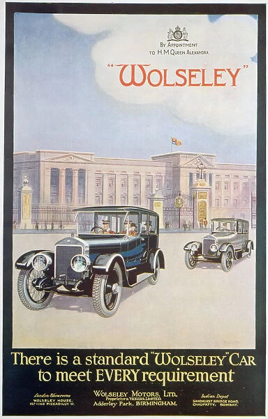 Advert for Wolseley motor cars, 1922