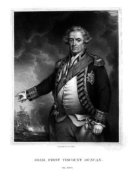 Adam Duncan, Viscount Duncan of Camperdown, British naval officer, (1832). Artist: WT Mote