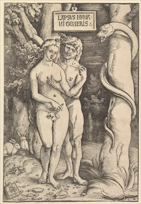 Framed Print : Adam and Eve, 1511. Creator: Hans Baldung Framed Print : Adam and Eve, 1511. Creator: Hans Baldung