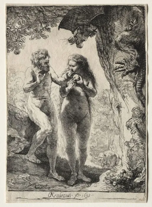 Framed Print : Adam and Eve, 1638. Creator: Rembrandt van Rijn (Dutch, 1606-1669) Framed Print : Adam and Eve, 1638. Creator: Rembrandt van Rijn (Dutch, 1606-1669)