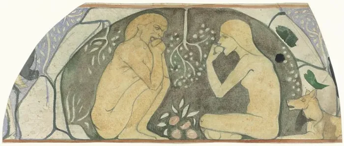 Framed Print : Adam and Eve, 1878-1938. Creator: Richard Roland Holst Framed Print : Adam and Eve, 1878-1938. Creator: Richard Roland Holst