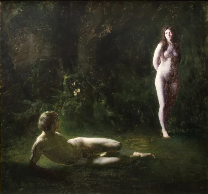 Framed Print : Adam and Eve, 1887. Creator: Paulsen, Julius (1860-1940) Framed Print : Adam and Eve, 1887. Creator: Paulsen, Julius (1860-1940)