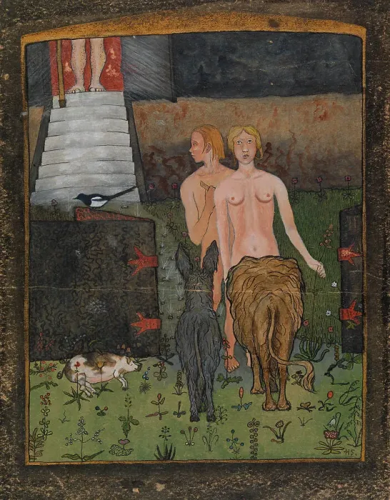 Framed Print : Adam and Eve, 1895. Creator: Hugo Simberg Framed Print : Adam and Eve, 1895. Creator: Hugo Simberg