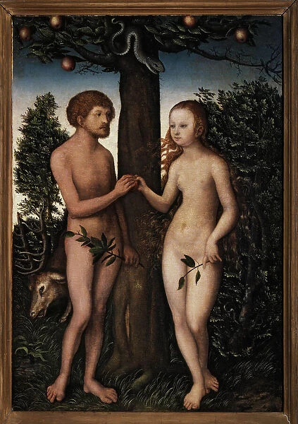 Adam and Eve. Creator: Cranach, Lucas, the Elder (1472-1553)