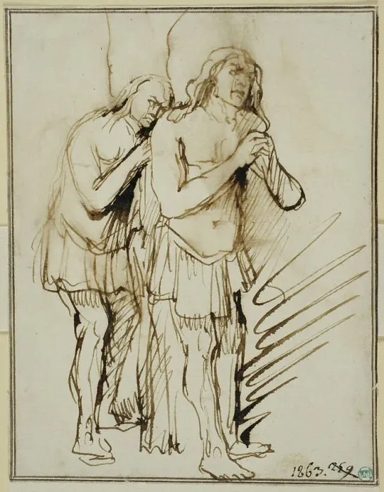 Framed Print : Adam and Eve after the Fall. Creator: Philip Koninck Framed Print : Adam and Eve after the Fall. Creator: Philip Koninck