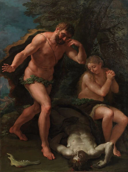 Adam and Eve Lamenting over the Body of Abel, 1715-1728. Creators: Paolo de Matteis, Luca Giordano