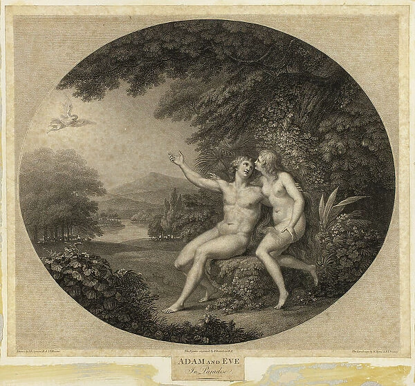 Adam and Eve in Paradise, n.d. Creators: Francesco Bartolozzi, Benjamin Thomas Pouncy, William Byrne