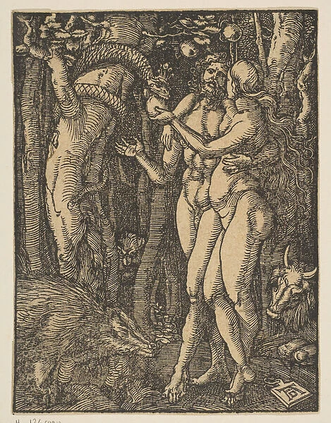 Adam and Eve, from the Small Passion, copy. n. d. Creator: Johann Mommard