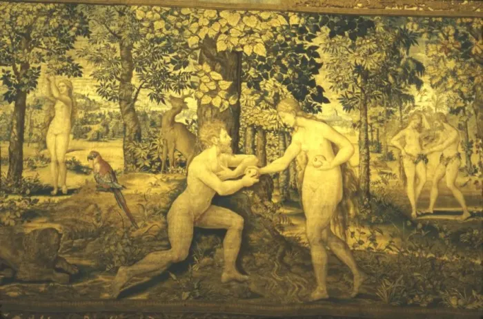 Framed Print : Adam and Eve. The Temptation, c16th century, (20th century) Framed Print : Adam and Eve. The Temptation, c16th century, (20th century)