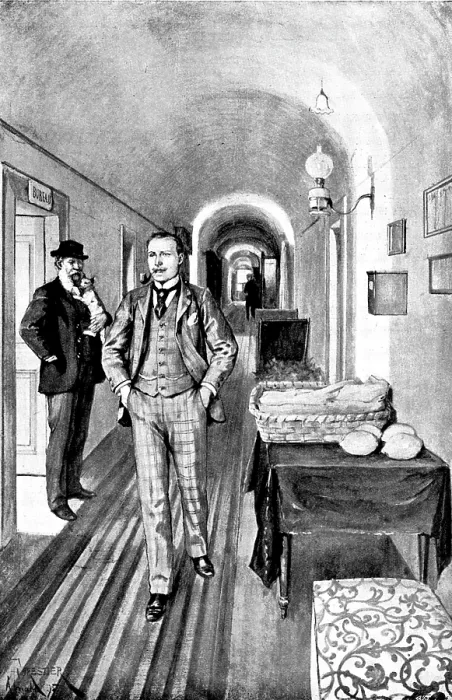 Framed Print : Adam Johnstone's Son: Johnstone hung about the reading-room and smoked a pipe... 1895 Framed Print : Adam Johnstone's Son: Johnstone hung about the reading-room and smoked a pipe... 1895