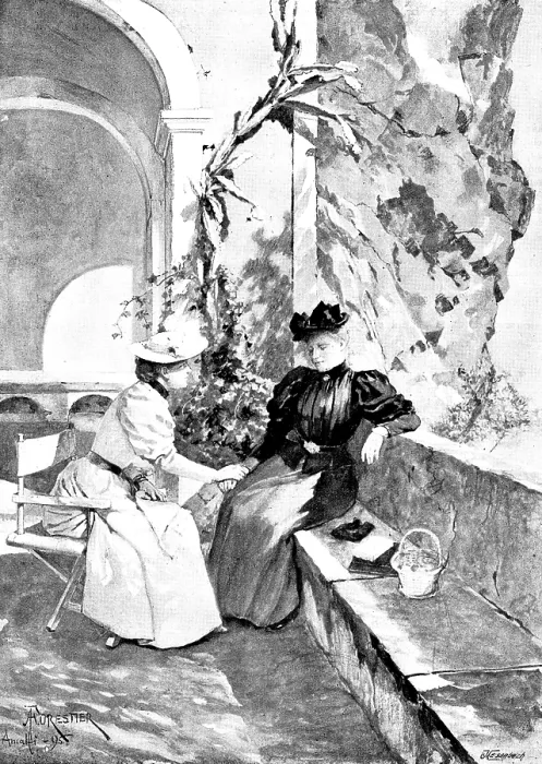 Framed Print : Adam Johnstone's Son: She...leaned forward...gazing into her face with a look of anxiety, 1895 Framed Print : Adam Johnstone's Son: She...leaned forward...gazing into her face with a look of anxiety, 1895