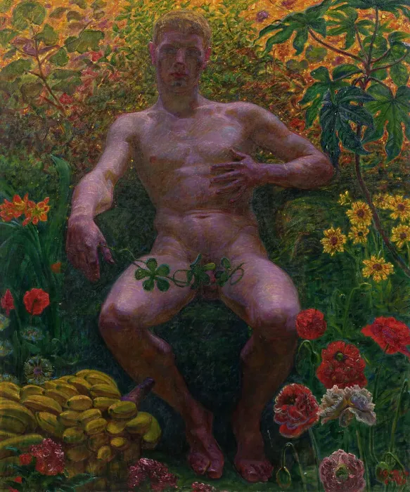 Framed Print : Adam in Paradise, 1914. Creator: Kristian Zahrtmann Framed Print : Adam in Paradise, 1914. Creator: Kristian Zahrtmann